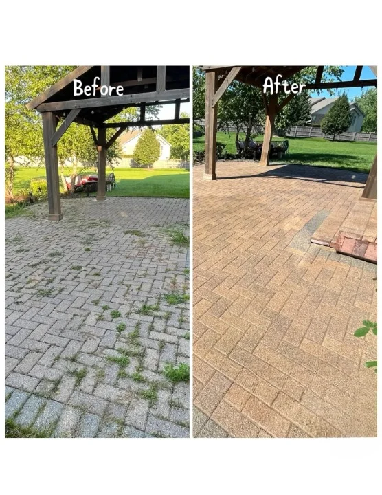 Paver restoration before and after