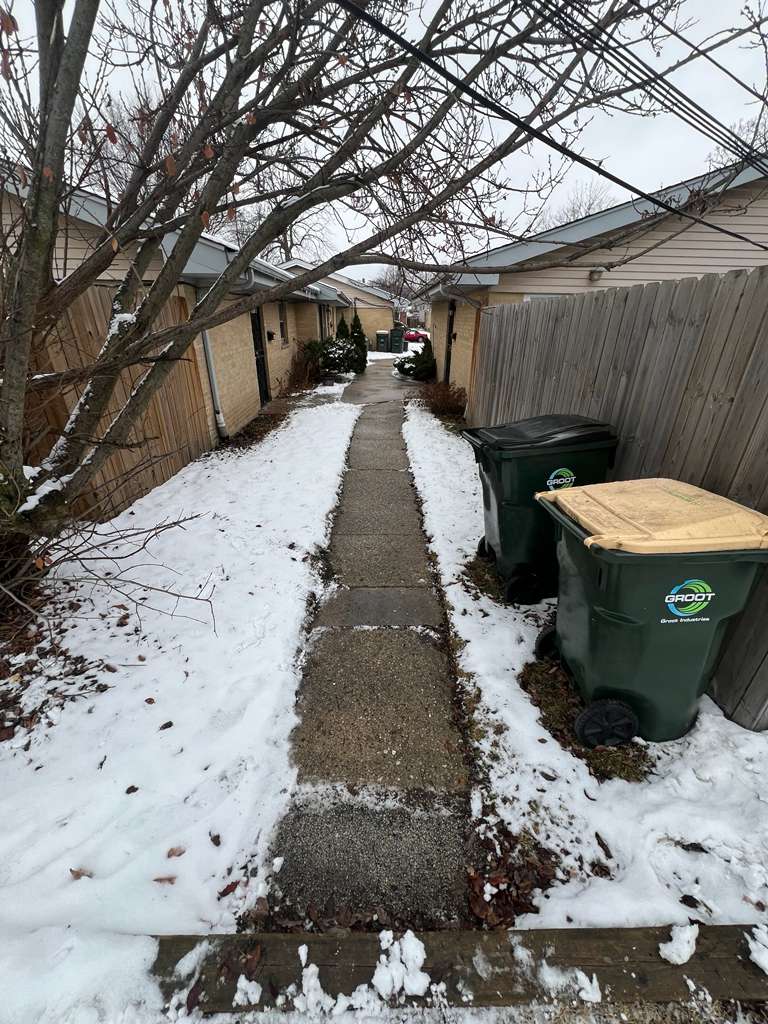 Residential walkway snow clearing - Lake Forest
